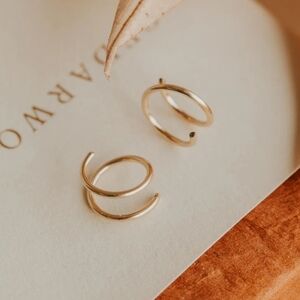 Sleek Gold Minimalist Twist Earrings By Hello Adorn